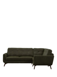 John Lewis Barbican RHF Chaise Leather Corner Sofa, Dark Leg - thumbnail 5