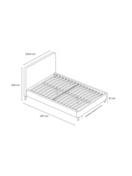 John Lewis Clyde Upholstered Bed Frame, Small Double - thumbnail 6
