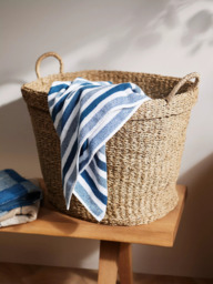 John Lewis Slouchy Oval Seagrass Basket, Natural - thumbnail 2