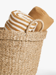 John Lewis Slouchy Oval Seagrass Basket, Natural - thumbnail 4