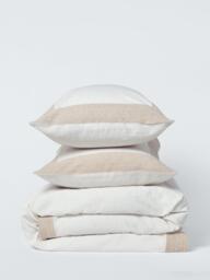 John Lewis Ainsdale Washed Cotton Blend Duvet Cover Set, White - thumbnail 5