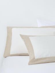 John Lewis Ainsdale Washed Cotton Blend Duvet Cover Set, White - thumbnail 3