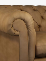 John Lewis Cromwell Chesterfield Double Sofa Bed, Light Leg, Demetra Light Tan - thumbnail 6