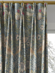 Morris & Co. Strawberry Thief Made to Measure Curtains or Roman Blind, Slate/Vellum - thumbnail 4