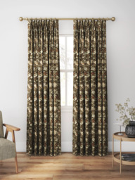 William Morris At Home Strawberry Thief Velvet Made to Measure Curtains or Roman Blind, Acorn - thumbnail 5