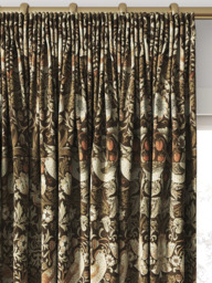 William Morris At Home Strawberry Thief Velvet Made to Measure Curtains or Roman Blind, Acorn - thumbnail 2