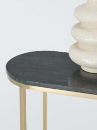 John Lewis Ned Marble Top Console Table, Jade Green - thumbnail 3