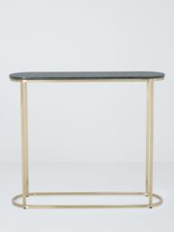 John Lewis Ned Marble Top Console Table, Jade Green - thumbnail 2