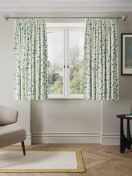 John Lewis x Anine Cecilie Iversen Floret Pair Blackout Lined Pencil Pleat Curtains, Glacier - thumbnail 4