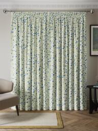 John Lewis x Anine Cecilie Iversen Floret Pair Blackout Lined Pencil Pleat Curtains, Glacier - thumbnail 5