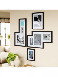 Umbra Mingle Gallery Wall Multi-aperture Photo Frame Set, 9 Photo, Black - thumbnail 6