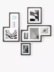 Umbra Mingle Gallery Wall Multi-aperture Photo Frame Set, 9 Photo, Black - thumbnail 4