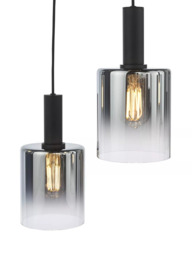Där Savannah 6 Arm Bar Ceiling Light, Black/Smoked - thumbnail 5