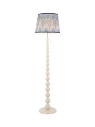 Joules Harewood Pleated Shade Bobbin Floor Lamp, Natural Cream