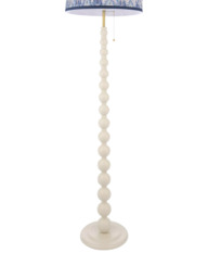 Joules Harewood Pleated Shade Bobbin Floor Lamp, Natural Cream - thumbnail 6