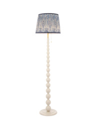 Joules Harewood Pleated Shade Bobbin Floor Lamp, Natural Cream - thumbnail 3