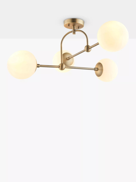 Bay Lighting Tosca 4 Arm Semi Flush Ceiling Light, Gold - image 1