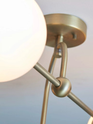 Bay Lighting Tosca 4 Arm Semi Flush Ceiling Light, Gold - thumbnail 5