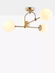 Bay Lighting Tosca 4 Arm Semi Flush Ceiling Light, Gold - thumbnail 1