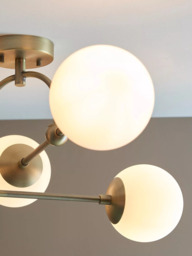 Bay Lighting Tosca 4 Arm Semi Flush Ceiling Light, Gold - thumbnail 4