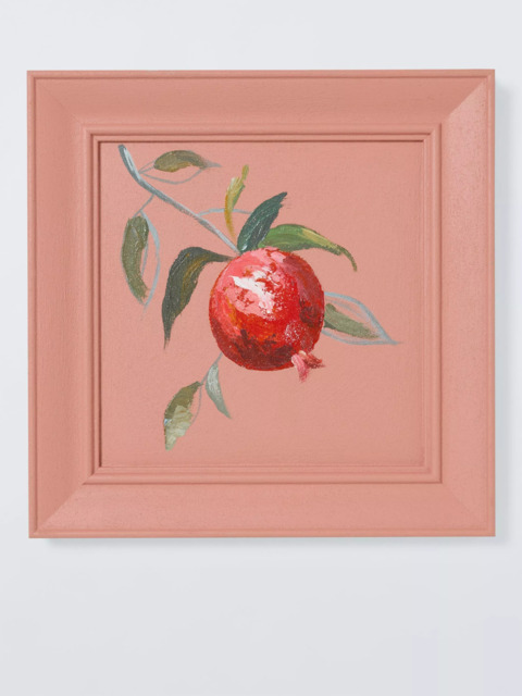 John Lewis Kitchen Art 'Pomegranate' Hand Painted Wall Art, 30 x 30cm, Pink - image 1