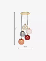 MADE Ilaria Cluster Ceiling Light, Pink - thumbnail 6