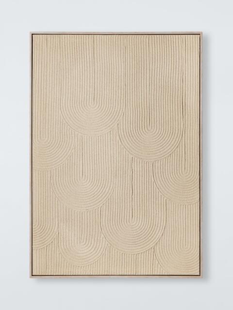 John Lewis 'Sculptured Sands' Hand Painted Framed Wall Art, 100 x 70cm, Natural - image 1