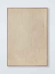 John Lewis 'Sculptured Sands' Hand Painted Framed Wall Art, 100 x 70cm, Natural - thumbnail 1