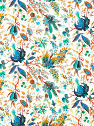 Harlequin x Sophie Robinson Wonderland Made to Measure Curtains or Roman Blind, Lapis/Emerald/Carnelian - thumbnail 1
