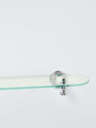John Lewis Legacy Glass Bathroom Shelf, White/Chrome - thumbnail 3