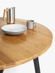 John Lewis Calia 4-6 Seater Round Extending Dining Table, Solid Oak - thumbnail 4