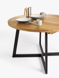 John Lewis Calia 4-6 Seater Round Extending Dining Table, Solid Oak - thumbnail 5