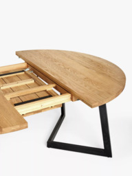 John Lewis Calia 4-6 Seater Round Extending Dining Table, Solid Oak - thumbnail 6