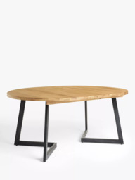 John Lewis Calia 4-6 Seater Round Extending Dining Table, Solid Oak - thumbnail 2