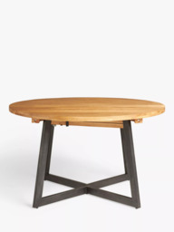 John Lewis Calia 4-6 Seater Round Extending Dining Table, Solid Oak - thumbnail 1