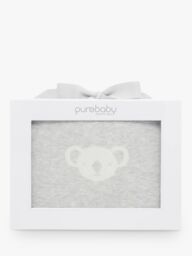 Purebaby Organic Cotton Koala Blanket, Grey - thumbnail 2