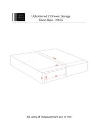 John Lewis Non-Sprung Upholstered 2 Drawer Divan Base, King Size - thumbnail 5