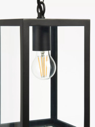 John Lewis Potter Pendant Outdoor Light, Black - thumbnail 3