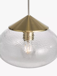 John Lewis Artisan Single Pendant Ceiling Light, Warm Satin Brass - thumbnail 4