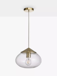 John Lewis Artisan Single Pendant Ceiling Light, Warm Satin Brass - thumbnail 3