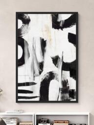 John Lewis 'Concept III' Abstract Framed Canvas Print, 126 x 86cm, Black/White - thumbnail 2
