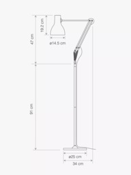 Anglepoise Type 75 Floor Lamp, Slate Grey - thumbnail 5
