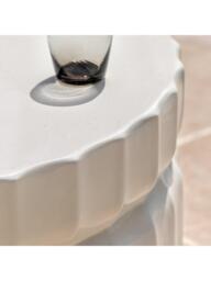 Gallery Direct Cirella Round Garden Coffee Table, 80cm, Cream - thumbnail 4