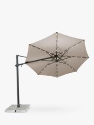 KETTLER Orion LED Aluminium Cantilever Round Parasol & Base, 3m