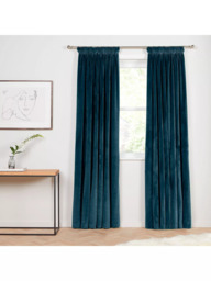 John Lewis Velvet Pair Lined Pencil Pleat Curtains - thumbnail 3