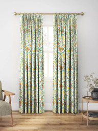 Morris & Co. Fruit Made to Measure Curtains or Roman Blind, Sap Green/Tangerine - thumbnail 5