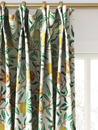 Morris & Co. Fruit Made to Measure Curtains or Roman Blind, Sap Green/Tangerine - thumbnail 4