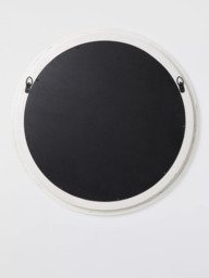 John Lewis Rajasthan Carved Wood Round Wall Mirror, 65cm, FSC-Certified (Mango Wood), White - thumbnail 3