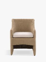 Gallery Direct Chatsworth Rattan Garden Dining Chair, Set of 2, Natural - thumbnail 1