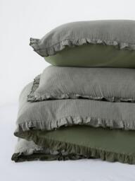 John Lewis Belvoir Pure Cotton Gauze Duvet Cover Set - thumbnail 5